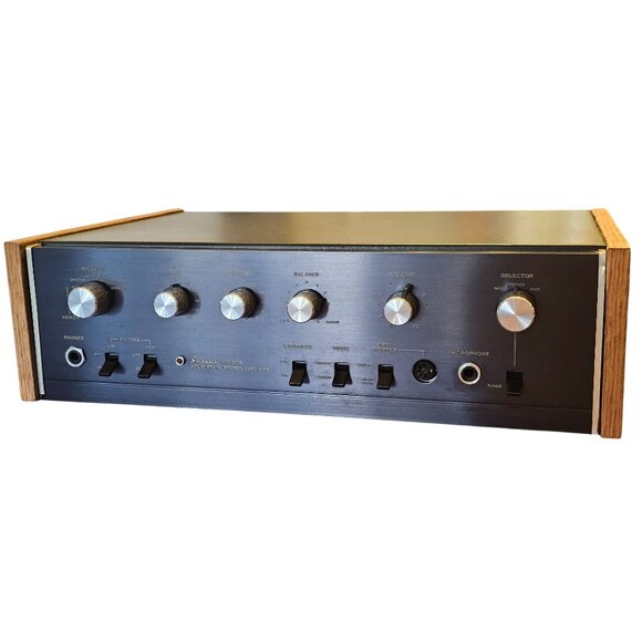 Sansui AU-505 Vintage Stereo Amplifier 70W Black & Wood Panel Classic Hi-Fi Audi - Picture 1 of 8